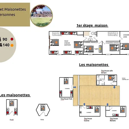 La Clef Decamp Cornillieres Maisonnettes 35 Pers Jacuzzi, Jeux Дом отдыха *
